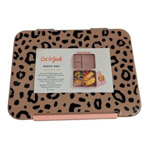Cat & Jack Bento Box Lunch Container Leopard Print